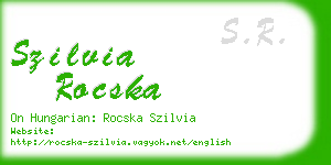 szilvia rocska business card